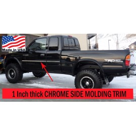 MyFrameAccessory Flexible Chrome Side Door Molding Rocker Panel Trim Kit For TACOMA 1995-2004*