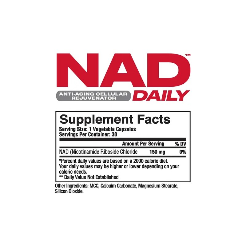 Metabolic Nutrition Nad Daily 150mg Anti-aging 30 Caps