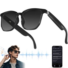 AI Smart Glasses with Chat GPT,Bluetooth Glasses with 150+ Translation,Smart Glasses for Men&Women,Multifunctional Bluetooth Glasses for Men(Black)