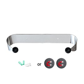 Qywwss Paper Towel Holder for Kitchen - Magnetic Stainless Steel Rack Under Cabinet - Under Cabinet Paper Towel Holder, Two Installation Methods, Magnetic and Screw, Indoor and Outdoor Available