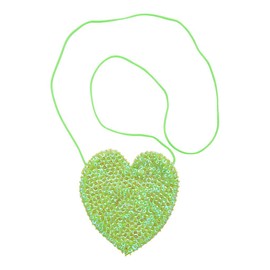 Shu-Shi Girls Toddler Sequin Purse Heart Shaped Small Bag Crossbody Long Strap