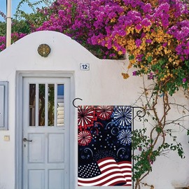 Starlit Patio Patriotic Fireworks Happy 4th of July Garden Flag 12x18 Double Sided Fireworks Independence Day Flag Fourth of July Outdoor Decorations Small Yard Flags for Outside Lawn Porch Décor