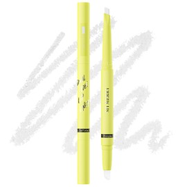 MYMERRY 2-in-1 Lip Filler Liner w/Blending Tip, Creamy Matte Lip Pencil for Defining, Shaping & Featherproof Lock, Infused Jojoba Oil & Vitamin E, Vegan & Cruelty-Free, Glacial Veil