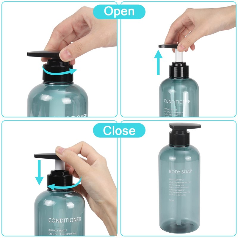 Czemo Pack of 3 Shampoo Dispenser for Shower 500 ml
