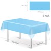 2Pcs 137*274cm Disposable Pastel Blue Table Cloth Table Covers,Easter Party