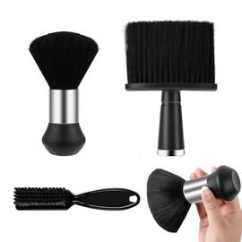 Parthan 3 Pcs Barber Brush, Barber Neck Duster Brush Set, Cleaning Brush for Hairdresser, Soft Bristles Suitable for Cleaning Hair and Debris from the Neck