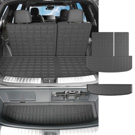 powoq Cargo Mat Compatible with 2020-2025 Hyundai Palisade Cargo Liner TPE Trunk Mat Replacement for 2020-2023 2024 2025 Hyundai Palisade Accessories (Cargo Mat+Lower Trunk Mat)