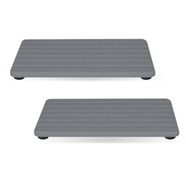 2PCS Instant Drying Diatomite Bathroom Tray Kitchen Soap Tray Stone Quick Drying Mat Water Absorbing Stone Tray for Bathroom Counter and Kitchen Sink