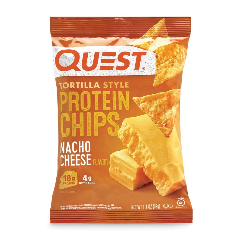 Quest Tortilla Style Protein Chips - Nacho Cheese (8 Bags)
