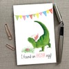 Spercy Funny Dinosaur Easter Card, Adorable T Rex Easter Card,