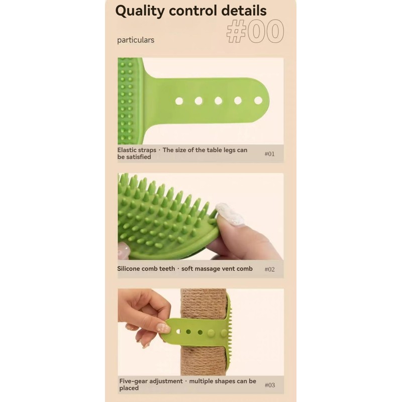 Cat Scratching Interactive Leg Wrap Grooming Tool for Kitty Massage