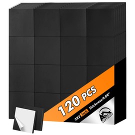 120 Pcs Magnetic Squares with Adhesive Backing Large Magnetic Sheets with Adhesive Backing Square Magnetic Strips with Adhesive Backing for Crafts, School, Home, Office, DIY Projects (2.0" x 0.08")