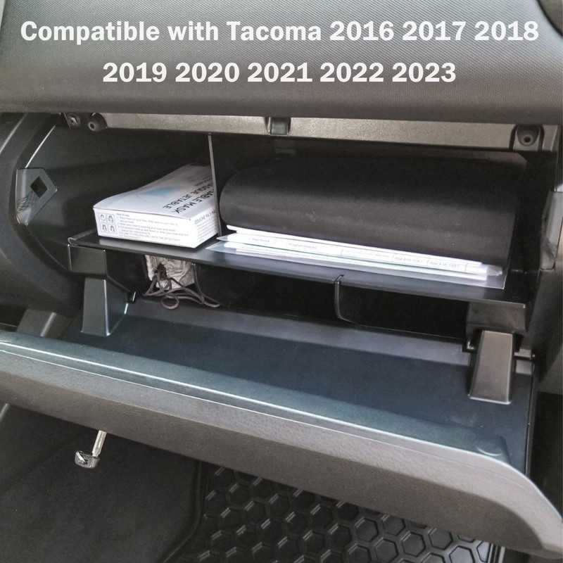 TACOBRO Glove Box Dividers Organizer Compatible with Toyota Tacoma Accessories