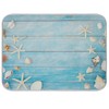 Seashells Starfish Dish Drying Mat for Kitchen Counter Super Absorbent