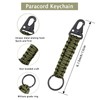 2 Pcs Heavy Duty Paracord Lanyard Braided Keychain Lanyard Parachute