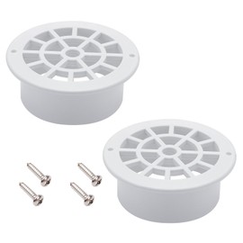 VYH 2-3/4" rain Round Gutter downspout Drop Outlet with Filter (White,2 Pack)