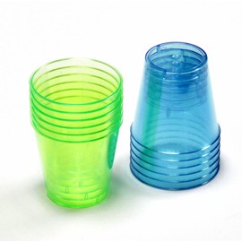 Chef Craft Select Plastic Shot Glass, 1 ounce 12 piece set, Blue/Green