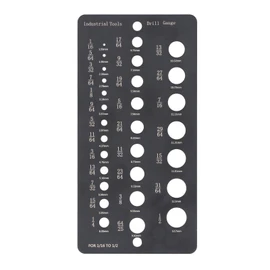 29 Hole Drill Gauge, Dual Measurement Scale, Quick and Easy Identification, 1/16 to 1/2in with Hanging Hole for Old Unmarked Bits