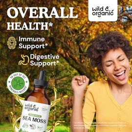 Wild & Organic Sea Moss Tincture 4 fl oz & Lion's Mane Tincture 4 fl oz