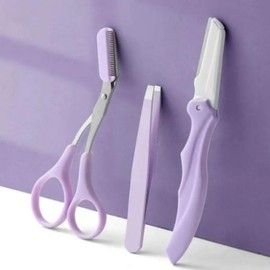 (Optional portable eyebrow grooming set (violet)) Portable eyebrow grooming set eyebrow grooming eyebrow knife eyebrow scissors / (선택 휴대용 눈썹정리세트(바이올렛))휴대용 눈썹정리세트 눈썹정리 눈썹칼 눈썹가위
