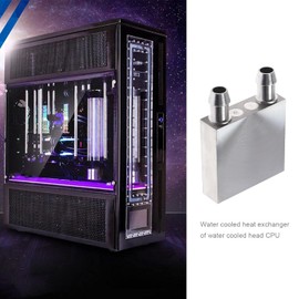 Be In Your Mind Aluminum Water Cooling Block 40x40x12mm for Water Cooler Heatsink System CPU Graphics Heatsink with 9mm Nozzle 2pcs