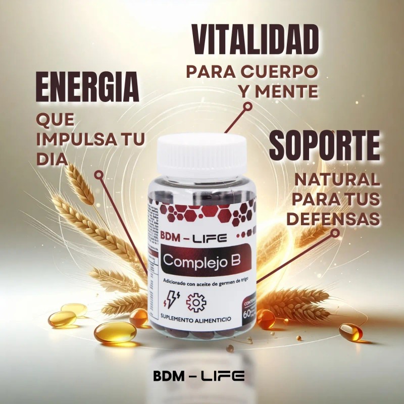 Complejo B BDM LAB 60 Cpsulas Suplemento Sin Sabor Vegano