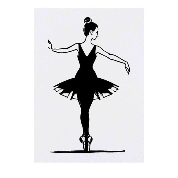 'Ballet Dancer' Temporary Tattoo - Water Resistant, Skin-Safe, Non-Toxic Transfer