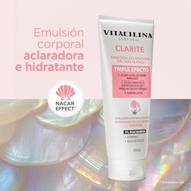 Clarite Emulsión Aclaradora 200 ml – Con 3% Niacinamida, Vitamina C y Agua de Regaliz – Reduce Manchas e Hiperpigmentación – Triple Efecto Iluminador