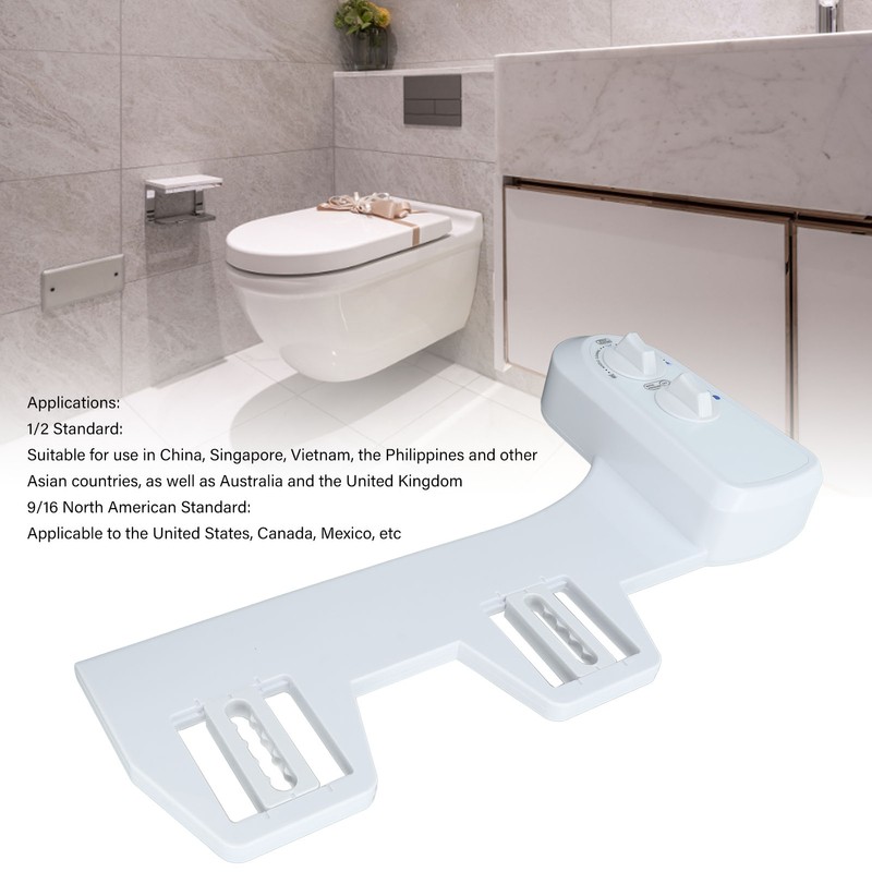 Bidet Attachment Self Cleaning Dual Nozzle Adjustable Water Pressure Cold