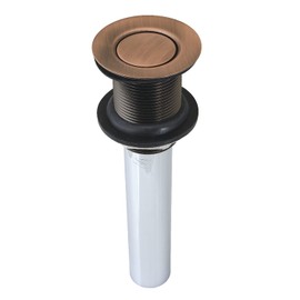 Kingston Brass EV800AC Trimscape Push Pop-Up Drain Without Overflow, 8-7/16" (L) x 2-1/2" (W) x 2-1/2" (H), Antique Copper