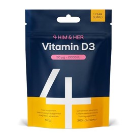 Vitamin D 2000IU Tablets, Vitamin D3 365 Easy to Swallow, 1 Year Supply