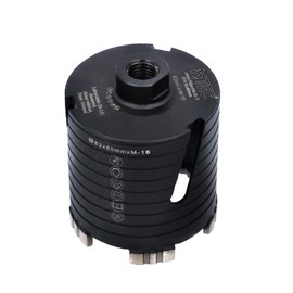 BTEC Diamond Drill Bit 82 mm with M16 Socket + 80 mm Usable Length – Drilling Bit for Masonry, Sand-lime Brick, Poroton, Plaster and Much More – Diamond Drill Bit