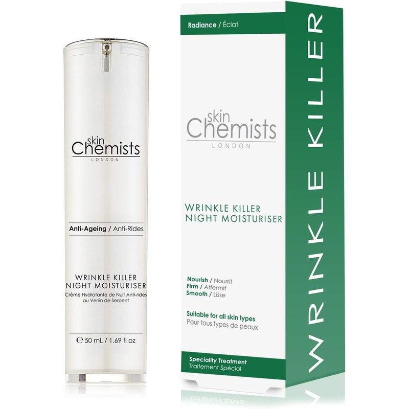 skinChemists Anti-Ageing Wrinkle Killer Night Moisturizer, 1.69 Fl. Oz