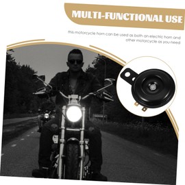 Gatuida Motorcycle Horn Loud Bike Handlebar Horn Motorbike Horn Whistle Horn Motorcycle Accessories Replacement Horn Electronic Bike Bell Motorcycle Loud Speaker Scooter Horn Black Metal