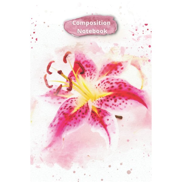Composition Notebook: St Joseph Lily watercolour notebook journal