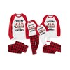 JAXUH Family Christmas Pajamas Matching Sets, Classic Plaid Pants and Cute Printed Tops Sleepwear Nightwear Sets Holiday Xmas PJs (Men, Medium, Dwarf)