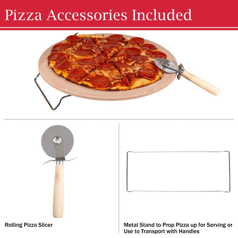 Pizza Stone - 15-Inch Pizza Stone for Oven or Grill