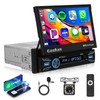 Hodozzy Single Din Flip Out Car Stereo Wireless Carplay Android