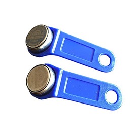 YARONGTECH 10pcs/lot DS1990A F5 Blue Handle Read-only iButton I-Button Non Magnetic TM Card Electronic Key IB Tags