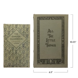 MDF & Canvas Book Storage Boxes, Set of 2 All The Little Things