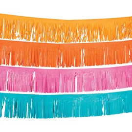 Fun Express - Fiesta Fringe Garland for Cinco de Mayo - Party Decor - Hanging Decor - Garland - Cinco de Mayo - 4 Pieces