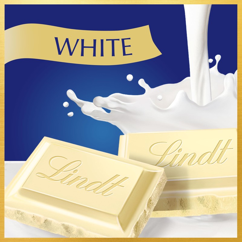 Lindt CLASSIC RECIPE White Chocolate Bar, White Chocolate Candy, 4.4