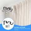 Black Curtain Rod Bracket, 3Pcs Double Curtain Rod Bracketsheavy Duty