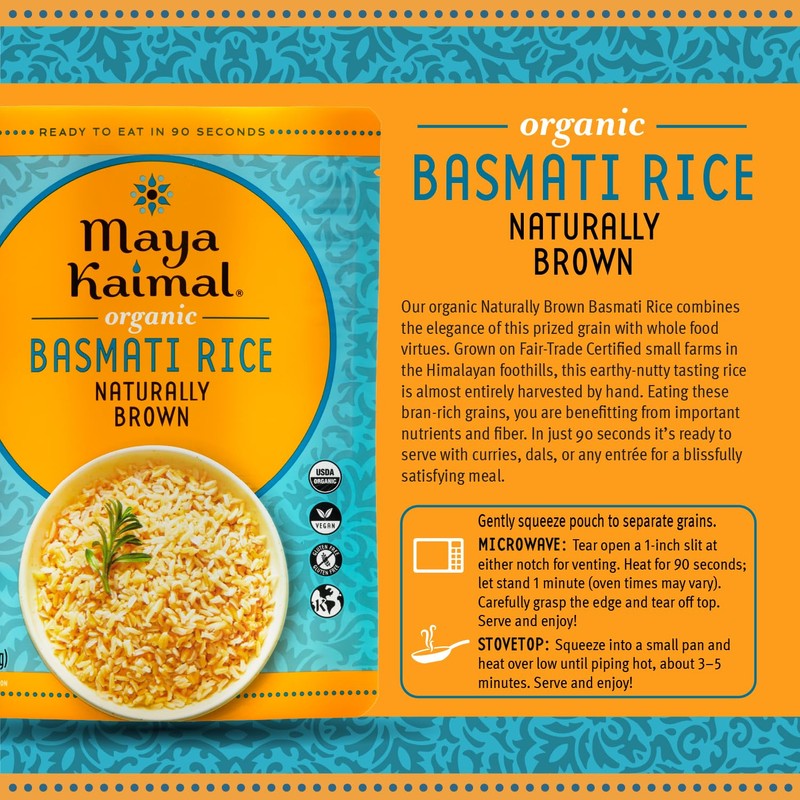 Maya Kaimal Organic Rice, Fully Cooked, Vegan, Certified Organic, Non