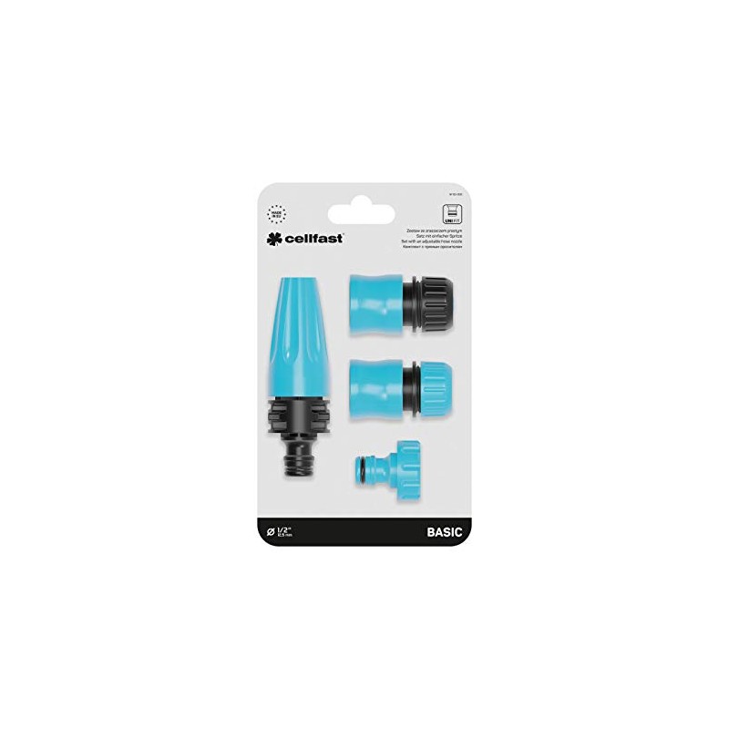 Cellfast Einfachspritzen-Set BASIC 1/2" - 5/8", ABS-Kunststoff, hochwertig, ergonomisch geformter