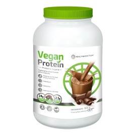HEALTHADDICTION - Protena Vegana Sabor Chocolate  24g de Protena, 2.5g de Glutamina, Aminocidos, Prebiticos y Ingredientes Naturales  600g de...      