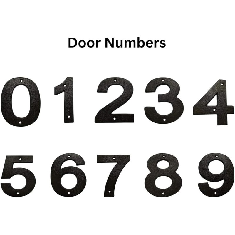 Cast Iron Door Number 1 - Black House Numbers