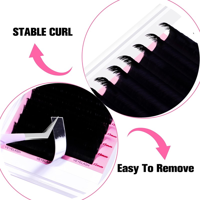 VEYES INC Cashmere Smart Fan Lash Extensions 0.03 0.05 0.07