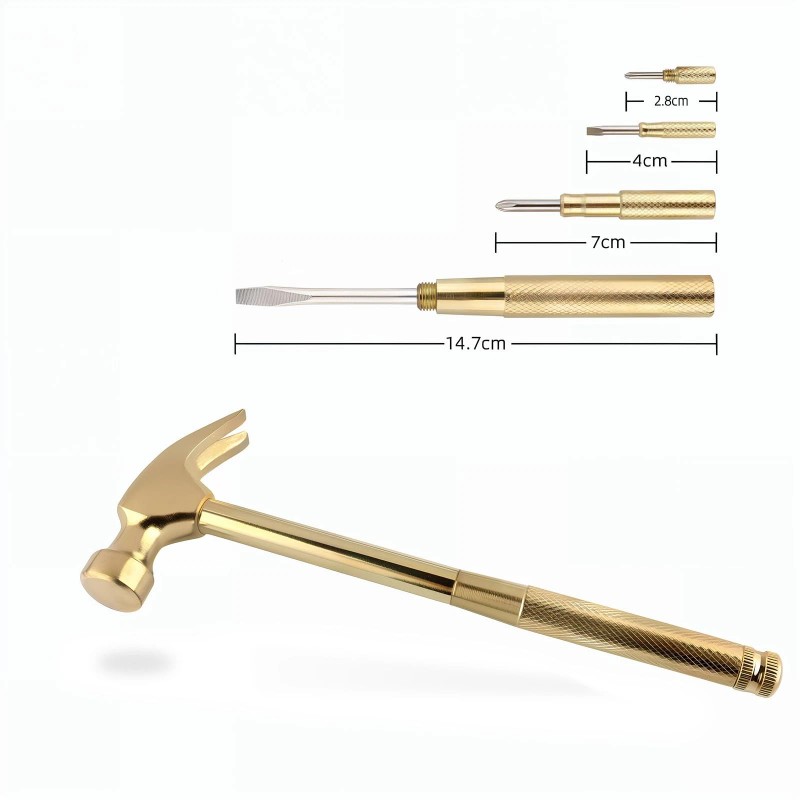 Kinobo Multifunction Hammer 6 in 1 with Slotted/Flat Head Phillips