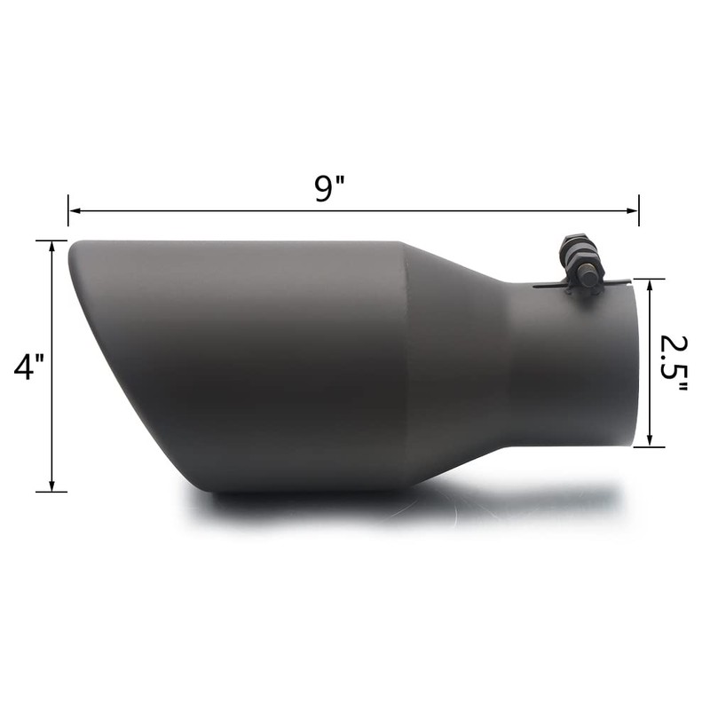 LCGP 2.5 Inch Inlet Exhaust Tip, 2.5" x 4" x